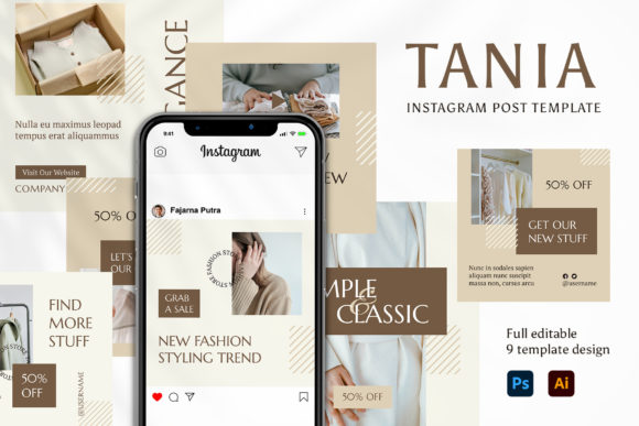 Download Tania Fashion Instagram Post Template - Fashion instagram post Collection