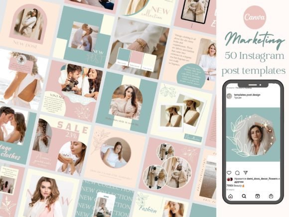 Download 50 Boho Fashion Instagram Post Bundle - Fashion instagram post Collection