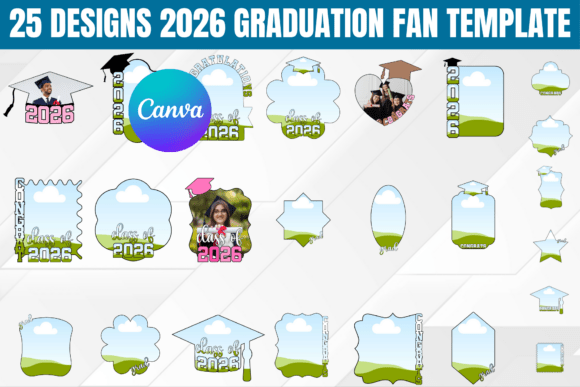 Download 25 Designs 2026 Graduation Fan Template - Fan template Collection