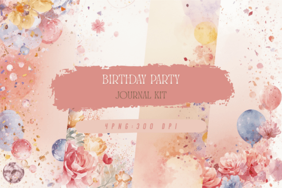 Download Birthday Party Journal Kit, Wallpaper - Birthday Collection