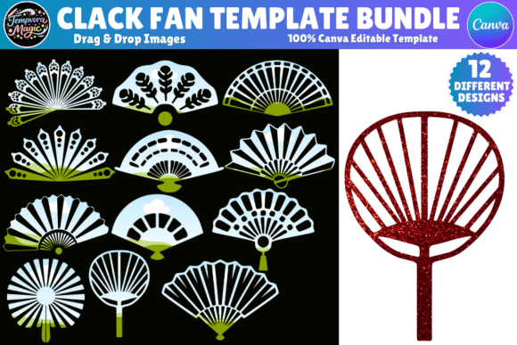 Download Clack Fan Template Canva Editable Bundle - Fan template Collection