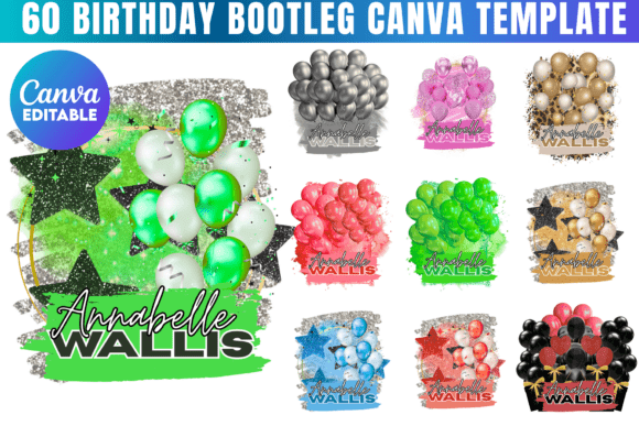 Download 60 Birthday Bootleg Canva Template - Birthday Collection